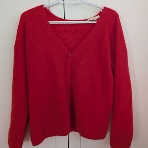 Sezane Barry Cardigan Red XS